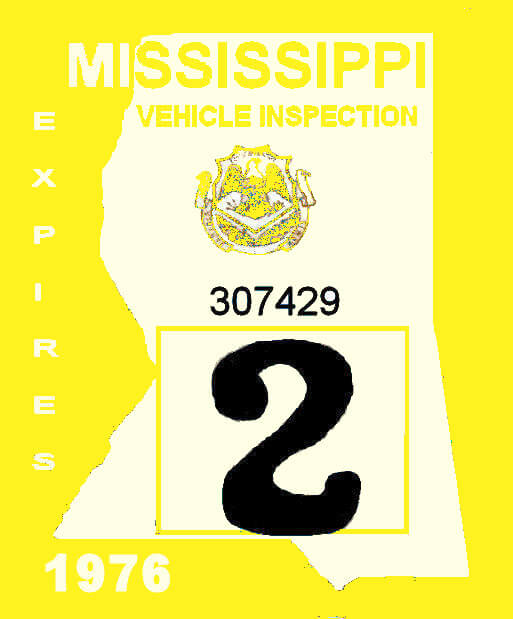 (image for) 1976 Mississippi Inspection sticker